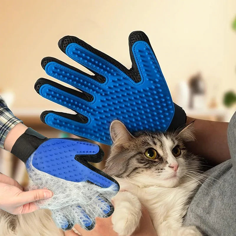 Pet Hair Remover Shower Gloves Puppy Cats Bath Brush Cleaning Silicone Comb Glove Massage Grooming Dogs Supplies