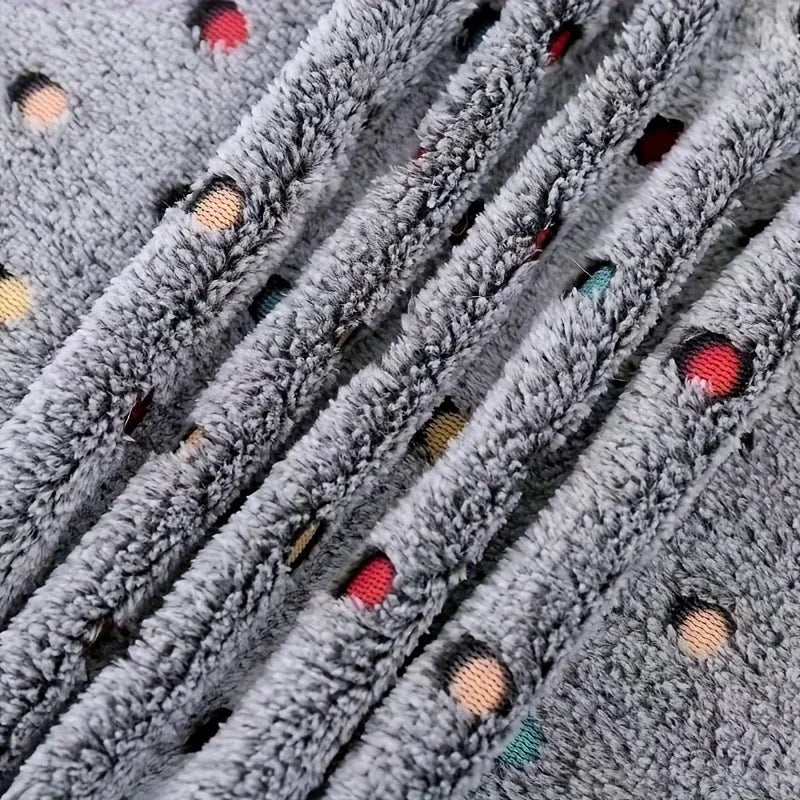 3PCS Soft Fluffy Pet Blanket Cute Dot Pattern Cozy Warm Blanket Cat Dogs Bed Small Large Dogs Mat Cover Pet Supplies Dog clothes