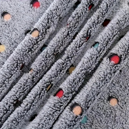 3PCS Soft Fluffy Pet Blanket Cute Dot Pattern Cozy Warm Blanket Cat Dogs Bed Small Large Dogs Mat Cover Pet Supplies Dog clothes