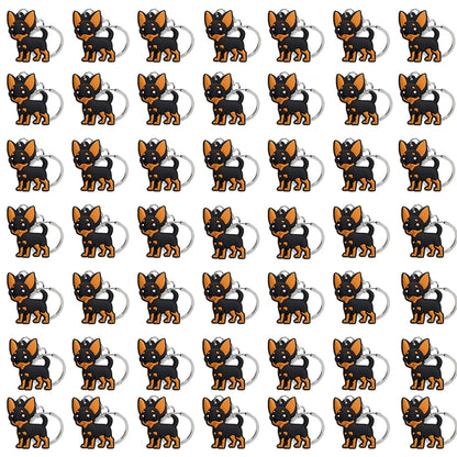 50PCS Cute Animal Keychain knife Ducks Dogs Cats Keyring for Women Men Kids Handbag Cool Car Key Accessories Friends Key Gifts