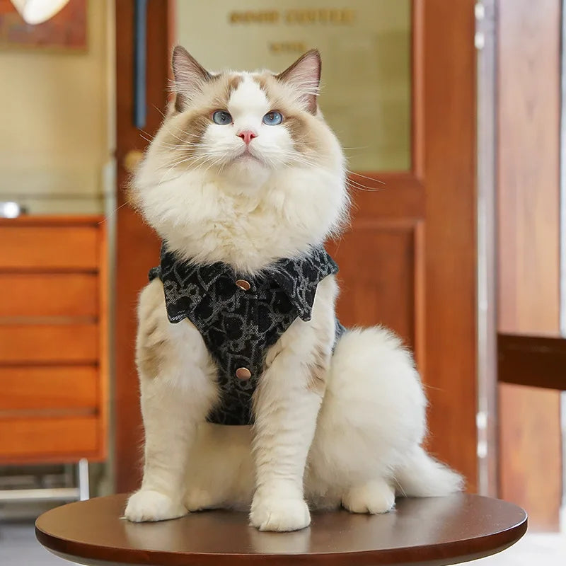 Pet Clothing Dog Autumn and Winter Denim JeanThickened Windproof Coat Puppy Costume For Small Medium Dogs Pet Jacket Wholesale