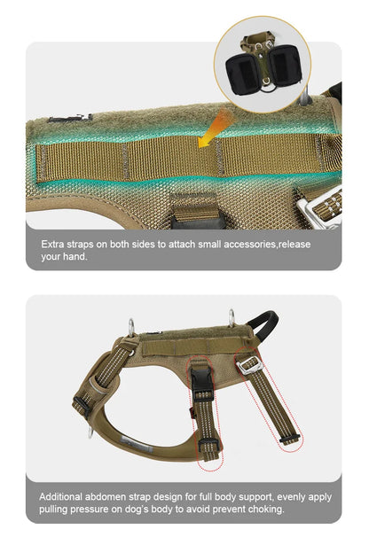 Truelove Escape Proof Pet Harness No Pull Reflective Adjustable Soft Padded Pet Vest Service Dog Harness Handle Climbing TLH7011