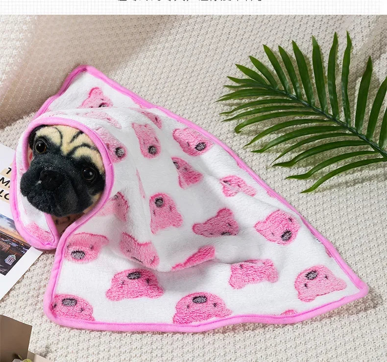 Soft Fluffy Coral Fleece Pet Sleeping Blanket Dog Blanket Warm Breathable Cat Cover Blanket Comfortable Dog Sleeping Sheet Mat