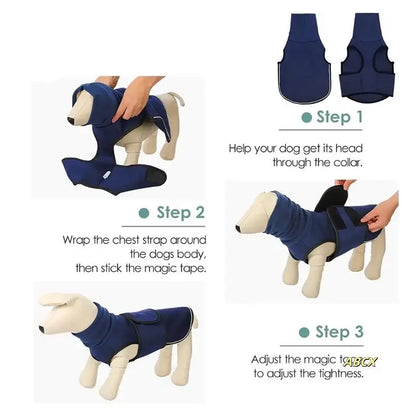 the CALMING VEST - Dog Anxiety Vest, Thunder Jacket for Large Dog, Calming Jacket with Hoodie, Dog Anxiety Jacket, Dog Hoodies for Noise