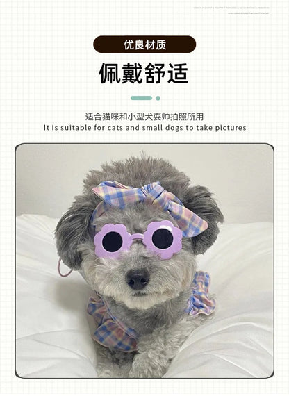 для собак Dog Glasses Pet Heart Glasses Cat Accessories Puppy Photos Tools Decorations for Dog Summer Party Eyewear Glasses