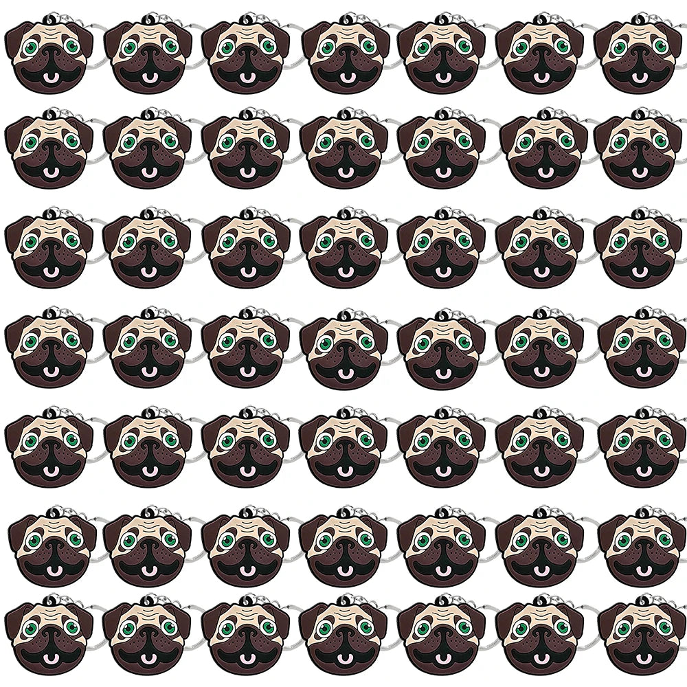 50PCS Cute Animal Keychain knife Ducks Dogs Cats Keyring for Women Men Kids Handbag Cool Car Key Accessories Friends Key Gifts