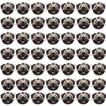 50PCS Cute Animal Keychain knife Ducks Dogs Cats Keyring for Women Men Kids Handbag Cool Car Key Accessories Friends Key Gifts