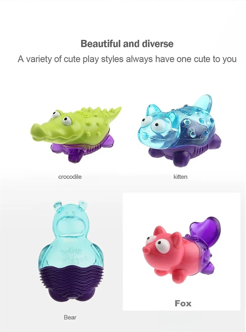 GIGWI Suppa Puppa Series Q Pet Toys Kitten Crocodile Fox Raccoon for Puppy Molar Sounding Toys Bite Resistance Dog Accessories