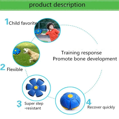 the UFO SAUCER FLYING DOY TOY - 2024 New Durable Soft Rubber Interactive Throwing Ball for Small Medium Large Dogs Pet Dog Toy Magic Flying Saucer Ball