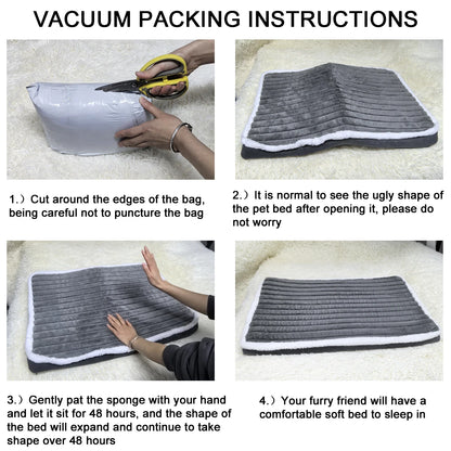 Dog Bed Mat with Zipper Remolvable Elastic Cat Bed for Dog Sleeping Mat Small Washable Cat Nest Pet Sofa Cushion for Medium Dog