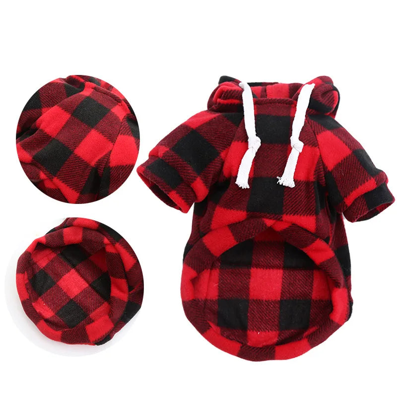 Autumn and Winter Warm Pockets Zipper Small Medium and Large Dog Clothes Pet Cat Teddy Bathroom Clothing Supplies