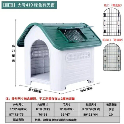 the BACKYARD DOG - Large Kennell Crate Doghouse, Accessories Playpens Outdoor Carrier, Doghouse Pet Supplies, Play Pen Mascotas Dog Furniture