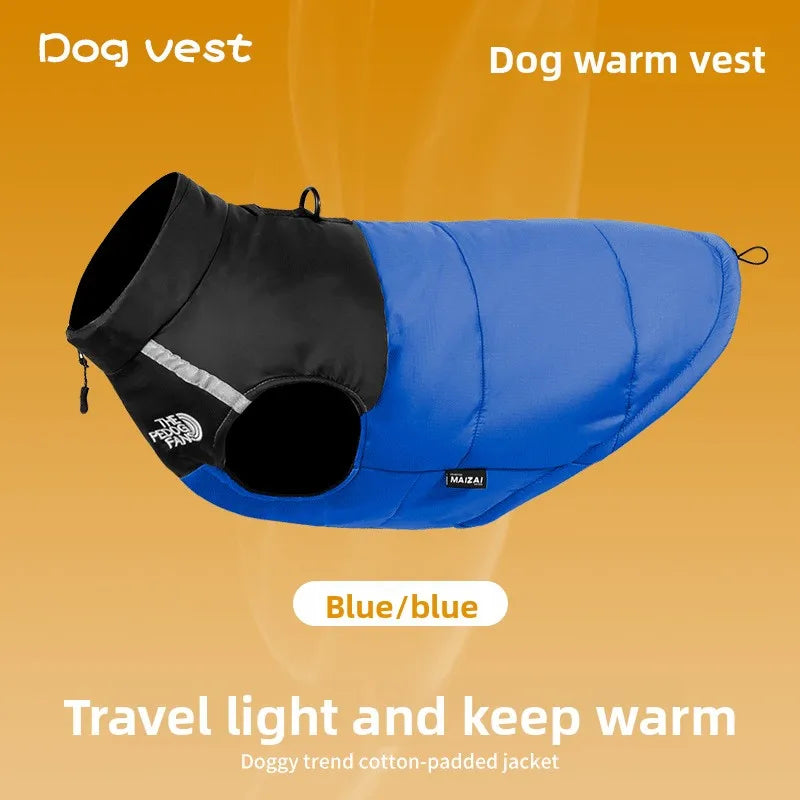 Autumn And Winter Waterproof Reflective Small Medium Large Dog Cotton Clothes Can Be Pulled Dog Clothes Pet Clothing