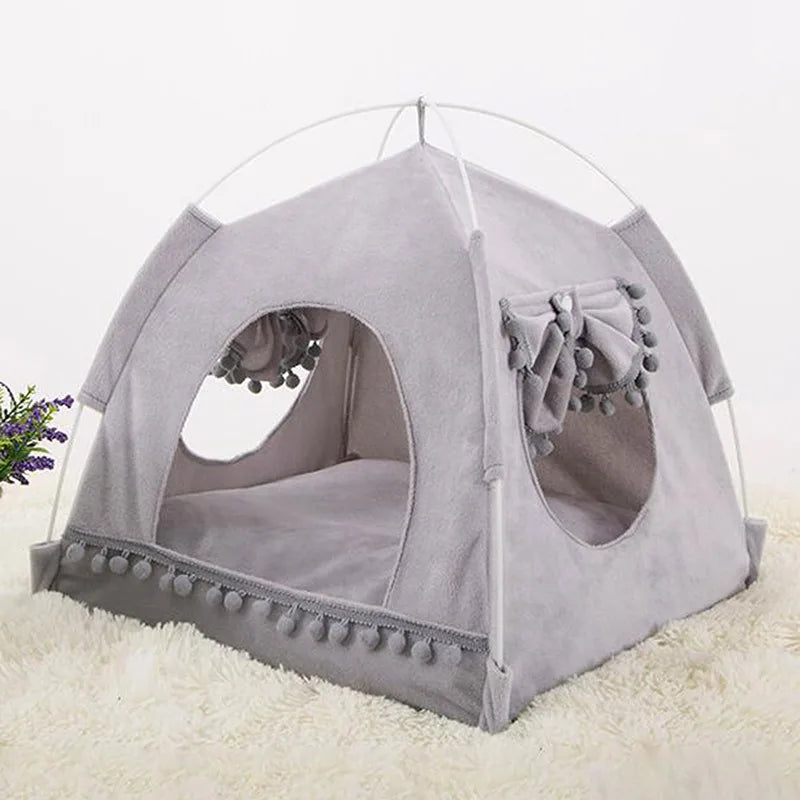 the DAINTY DOGHOUSE - Pet Dog/Cat Tent, Summer Cave Hut Cat/Dog, Sleep House for Kitten/Puppy, Playpen Cage Basket Kennel, Small Doghouse Bed Chihuahua