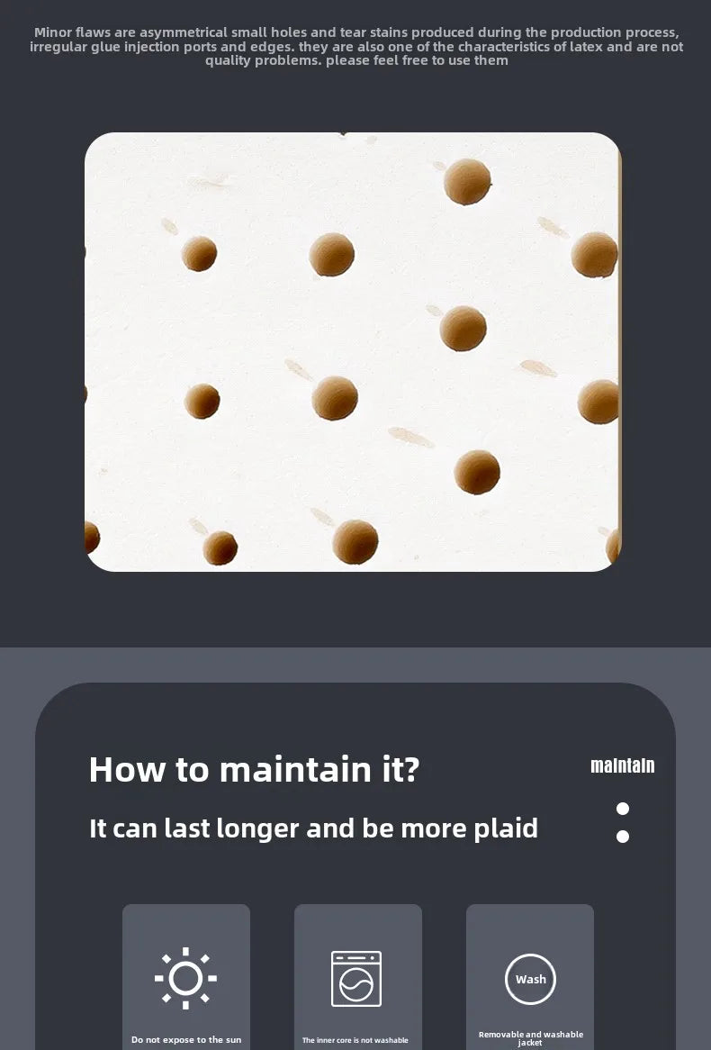 Natural Latex Pet Bed Winter Warm Dog Nest Removable Pet Sleeping Mat Anti-Mite and Antibacterial Cat Bed Soft Foam Pet Mattress