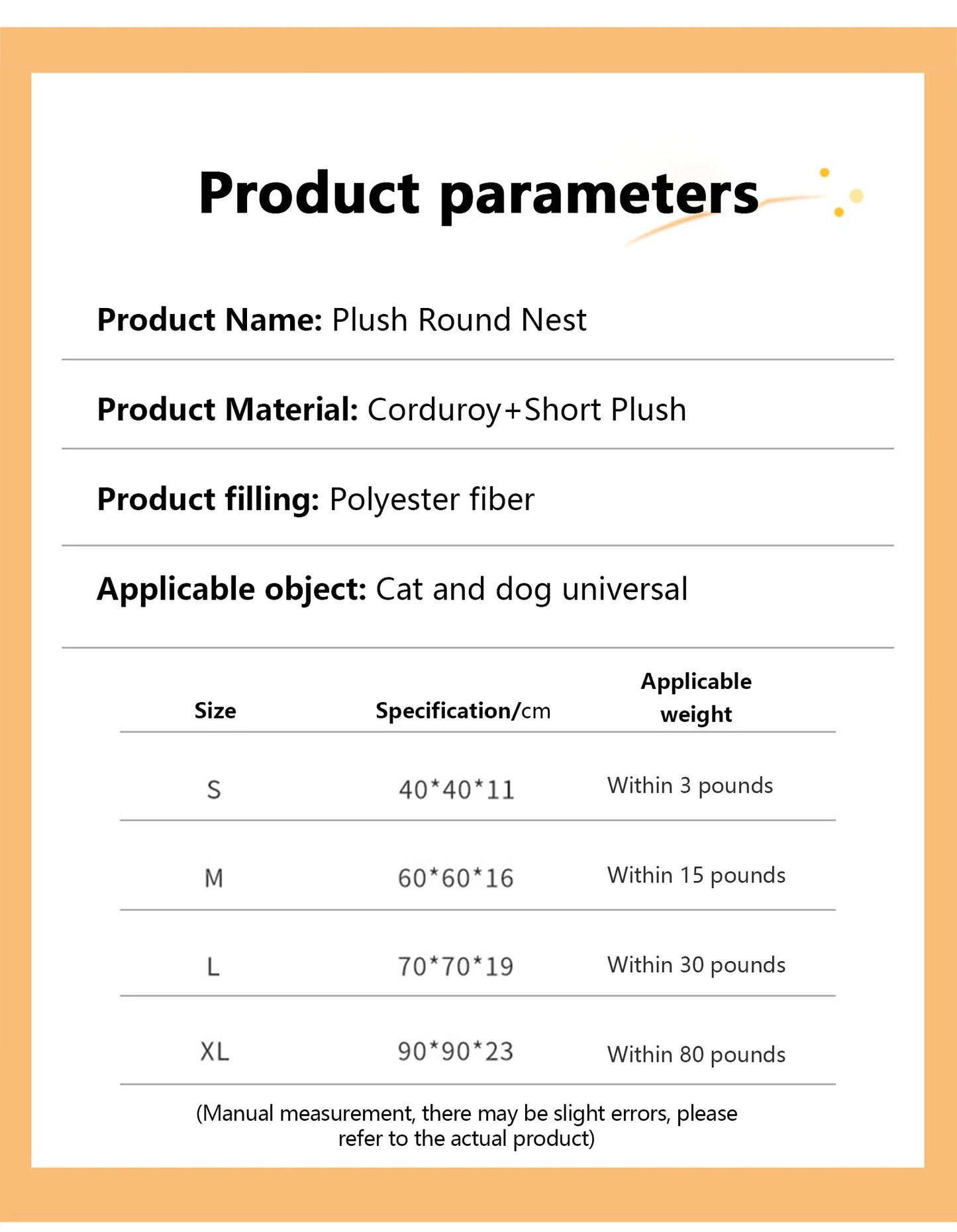 Corduroy Dog Bed Warmth Short Plush Pet Round Beds Soft PP Cotton Filling Sofa for Small Medium Big Dog Pets Dogs Accessories