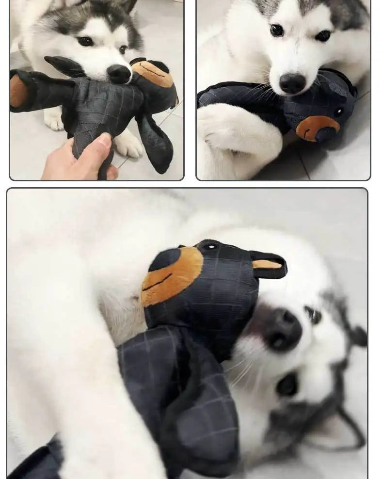 Plush Pet Squeaky Toys Pet Dog Canvas Toys  Robust Bear Dog Toy Interactive Dog Toys Animal Pet Toys