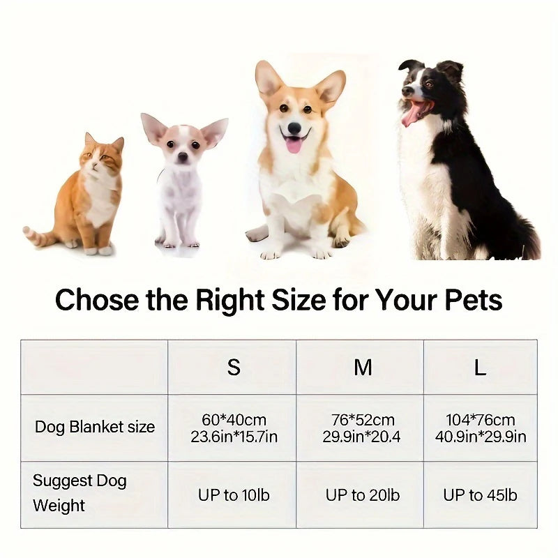 Pet Blanket with White Paw Print Pattern Flannel Blanket Soft and Fluffy Suitable for Dogs and Cats of Pet Blankets