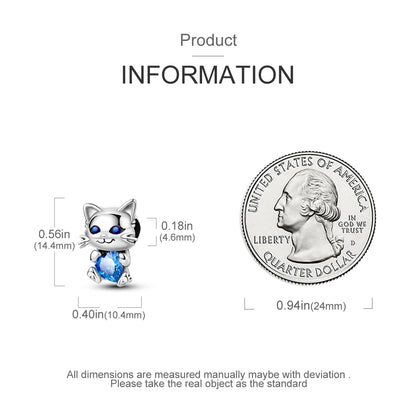 Dog Pet Charms 925 Silver Doggy Paw French Bulldog Bones Beads fit Original Bracelet DIY Fine Jewelry