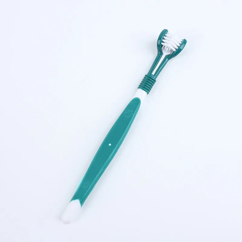 3-Sided Pet Toothbrush Dog Plastic Toothbrush Removing Bad Breath Tartar Cleaning Mouth Pet Dental Care Cat Cleaning Mouth