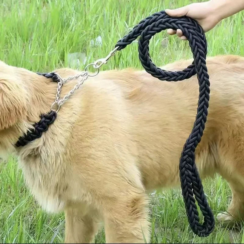 the TITANGRIP BRAIDED DOG LEASH - Large Dog Leash Nylon Braided Traction Rope, Pet Walking Thick Hand Rope for Bulldog, Rottweiler, Hound Dogs Accessories