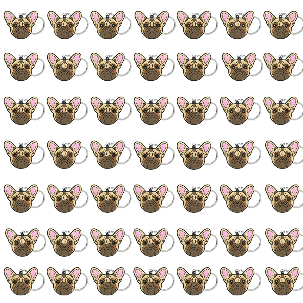 50PCS Cute Animal Keychain knife Ducks Dogs Cats Keyring for Women Men Kids Handbag Cool Car Key Accessories Friends Key Gifts