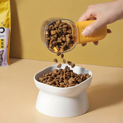 Pet Food Cup For Dog Cat Feeding Bowl Kitchen Scale Spoon Measuring Scoop Cup Portable With Scale Feeding Transparent Supplies