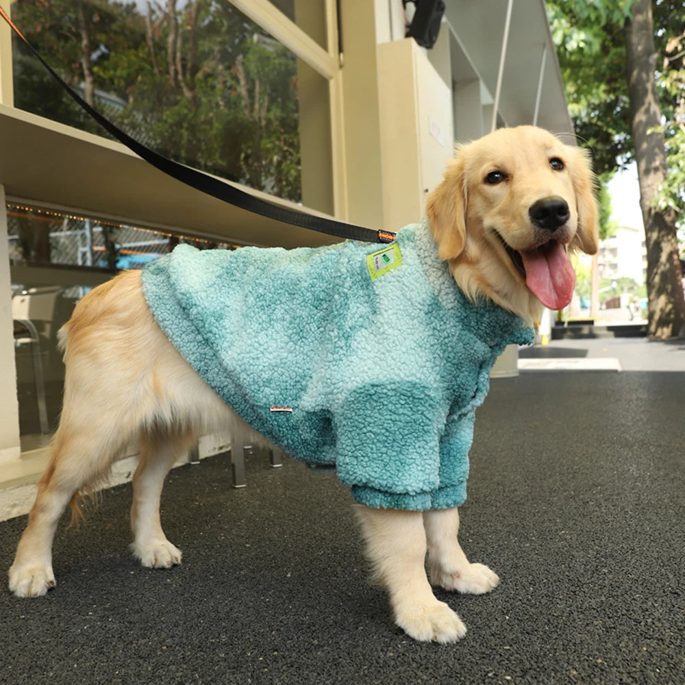 the BIG BEAR WOOL JACKET - HOOPET 3XL-7XL Winter Thick Big Dog Clothes, Lamb's Wool Jacket for Medium/Large Dogs, Windproof Coat, Pet Accessories