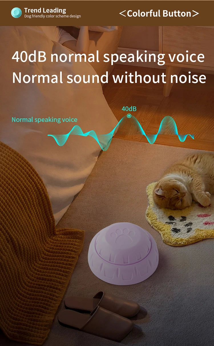 Pet Communication Button Dog Toys Recordable Pet Speaking Training Dog Talking Button Cute Claw Print Pattern Dog Accessories
