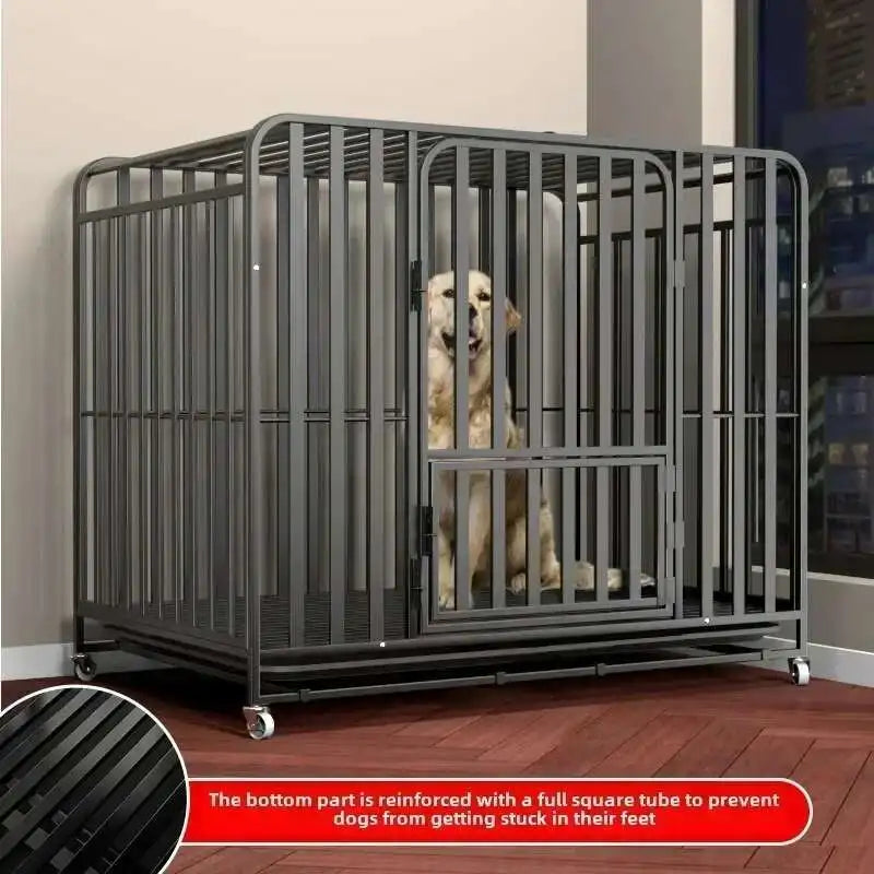 Household Indoor and Outdoor Dog Cage Large Dog Medium Dog Cage with Toilet Golden Retriever Labrador Cage Pet Supplies House