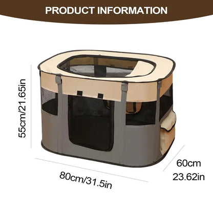 the MESH CARRIER - Pet Fence Dog Enclosure, Foldable Puppy Playpen, Portable Pet Tent, Large Enclosure Summer Pet Tent for Outdoor/Indoor