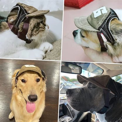 the GOOD BOY BALLCAP - Dog Hat, Dog Sunscreen Hat, Baseball Cap, Outdoor Sports Hat with Ear Holes, Adjustable Pet Hat for Small, Medium and Large Dogs