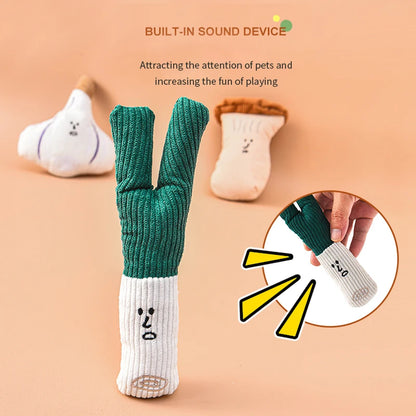 Pet Dog Plush Noise Chewing Toy Be Endurable Onion Mushroom Garlic Vegetable Series Dog Toy Plush Squeak Pet Toy Dog Puzzle Toys