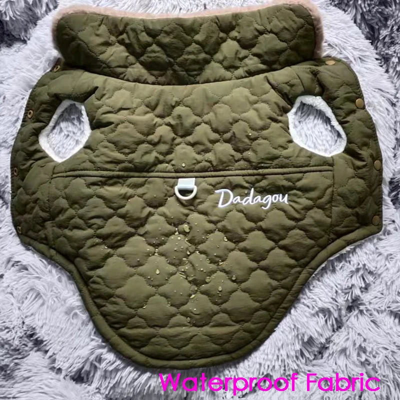 the FROSTGUARD FLEECE JACKET - Waterproof Fur Collar Dog Jacket, Winter Warm Fleece Dog Clothes for Small Dogs, Puppy Pet Vest, Chihuahua Yorkie Pug Coat