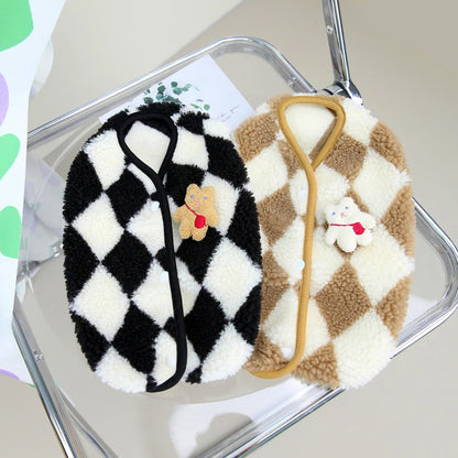 Dog Clothes  Plaid Fleece Pet Jacket for Small Dogs Winter Warm Puppy Coat Chihuahua Yorkshire Bichon Vest Costume Pet Supplies