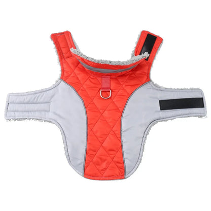 Reflective Pet Clothes For Small Large Dogs Warm Thicken Fleece Dog Vest Coat For Winter Plaid Puppy Parka With D-ring Labrador