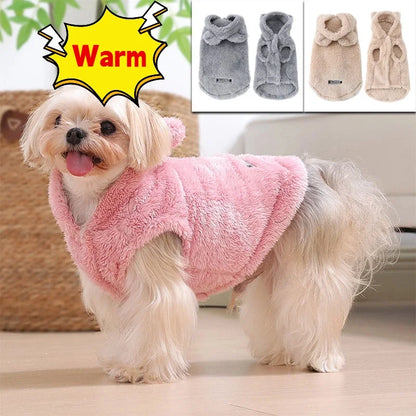 Winter Fleece Dog Hoodie Dogs Warm Coat Jacket Soft Skin Friendly Pets Clothing For Ropa Perro French Bulldog Clothes,pet Suppie