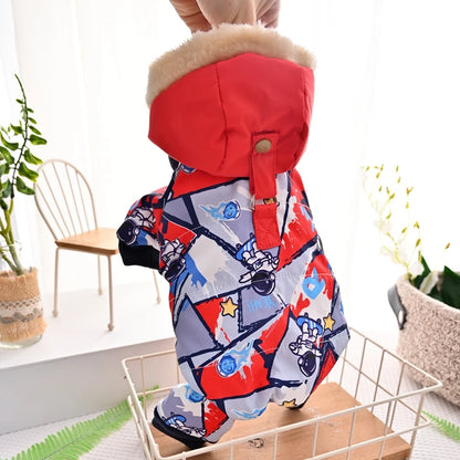 New French Bulldog Costumes For Dog Winter Warm Snow Down Jacket Coat For Puppies Small Medium Animal Pugs Pet Cat Clothes Goods