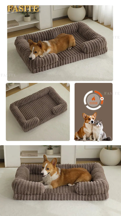 2025 Cross-border new product pet litter winter warm large dog kennel pet mat cat litter dog bed dog mat