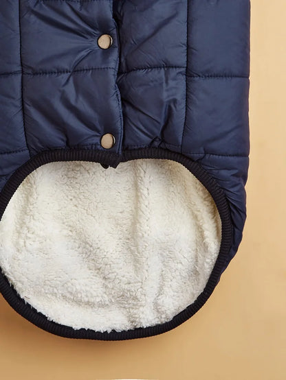 Winter Pet Dog Coat Winter Warmth Clothes Winter Dog Vest With Integrated Keep Warm Fleece Back Zipper For Small Medium Dog