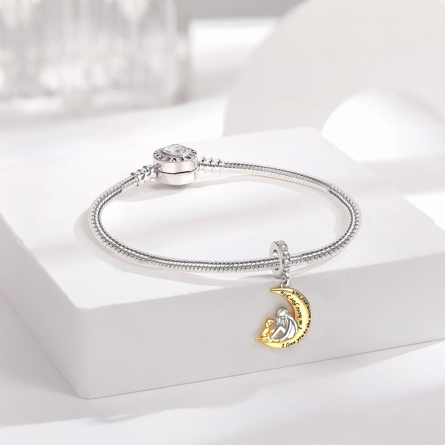 925 Sterling Silver Girl Holding Dog Charms Beads Fit Original 925 Bracelet Making Gift for Woman Jewelry Diy Fashion Pendant