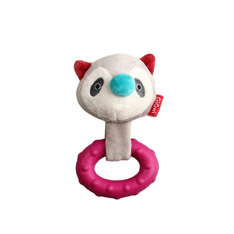 GiGwi Dogs Toys Suppa Puppa Q Series Plush Dog Teething Bite Resistance Molar Plush Rubber Sound Interactive Toy for Pets Puppy