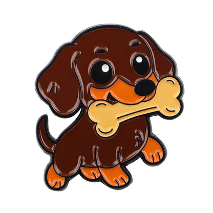 Cute Animals Dogs Cats Enamel Pins Cartoon Frogs Brooch Lapel Pin Badge on Backpack Clothing Accessories Fashion Jewelry Gifts