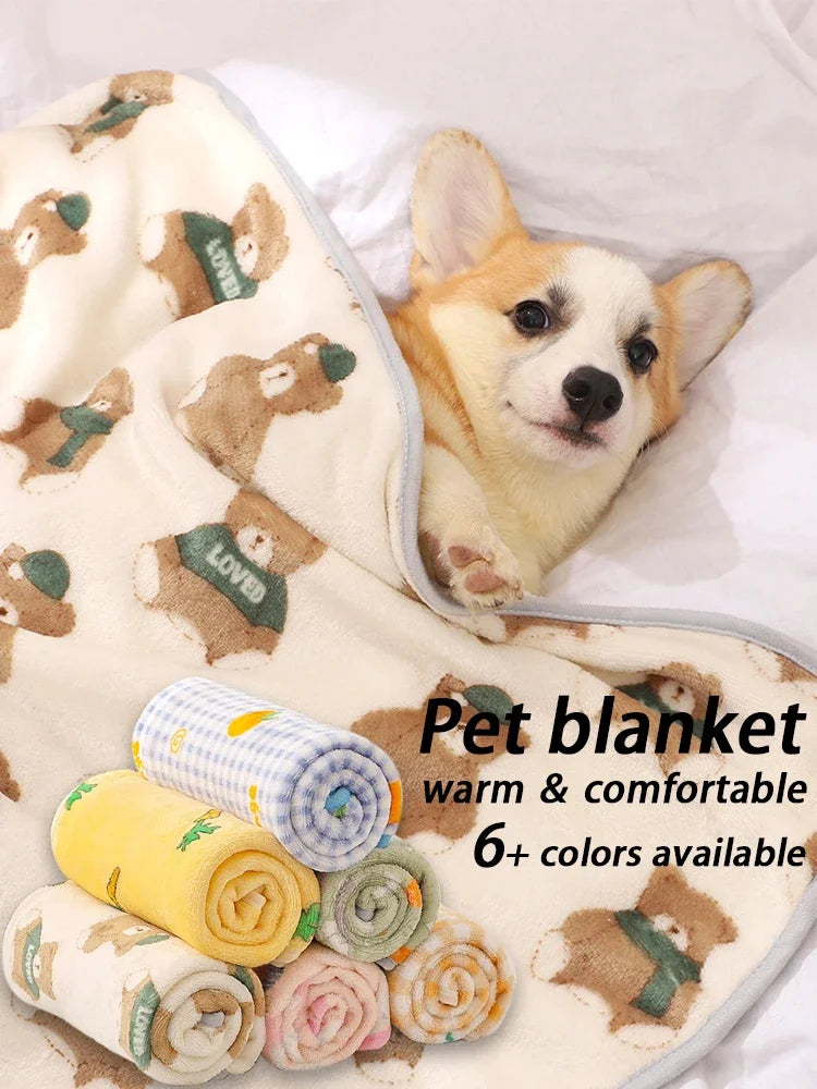 Winter Warm Pet Blanket Soft Fluffy Dog Blanket Comfortable Breathable Cat Sleeping Blanket Good Sleeping Sheet Pad Pet Supplies