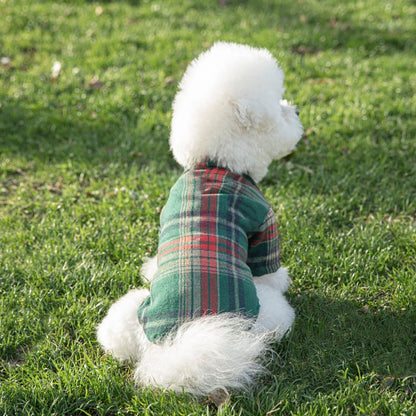 Summer Pet Shirt British Style Plaid Dog Vest Clothes For Small Dogs Chihuahua Cotton Puppy Shirts