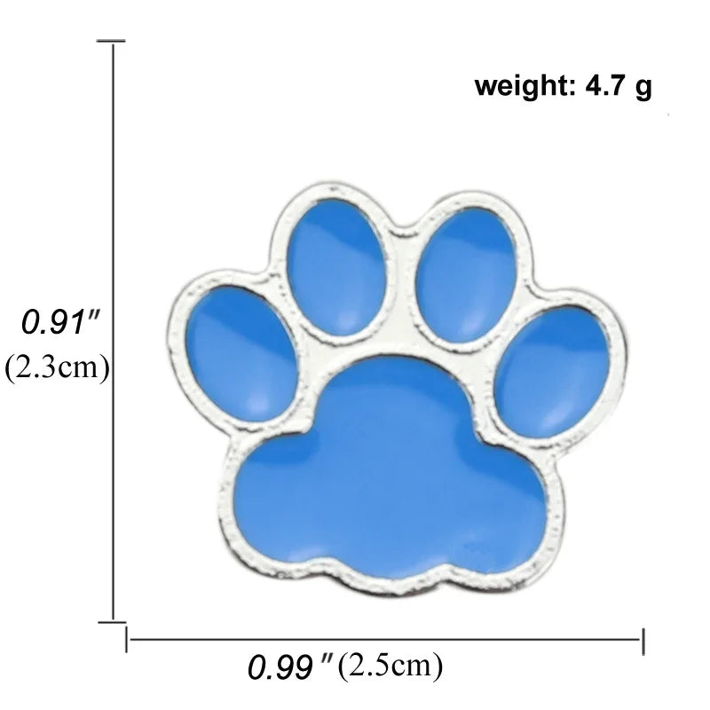 animal muticolor cat dog paw Enamel Pin Brooch Cartoons Badge for Bags Jeans Hoodies Denim Lapel Pin Jewelry Kids Best Gift