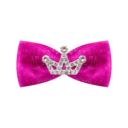 10PCS Glitter Dogs Bow Hairpin Puppy Crown Bow Clips for Dog Queen Cat Dog Hair Clip Dog Hair Accessories Pet Supplies