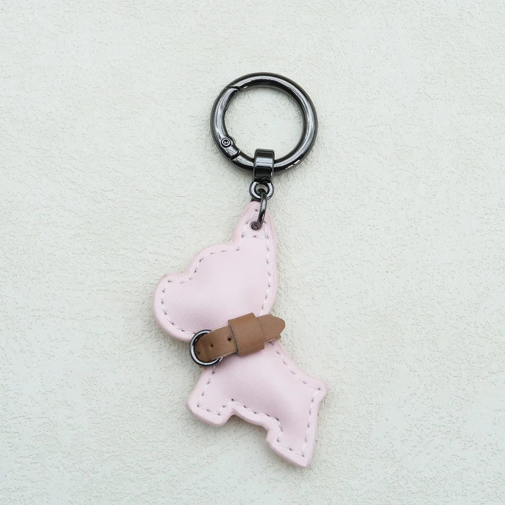 Kawaii Cute Chubby Leather Keychain French Bulldog Charm Dog Dolls Bag Hanging Exquisite Dog Pendant Friend