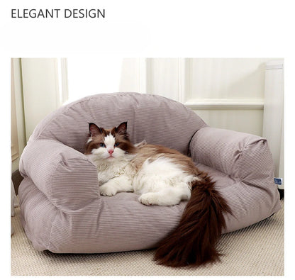 Cozy Deep Sleep Pet Bed with Removable and Washable Cover - Large Cat and Dog Mattress for Winter Warmth - All Year Round Use