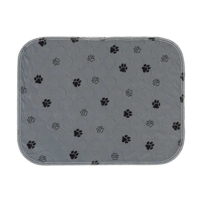 Waterproof Dog Pet Diaper Mat Reusable 3 Layer Absorbent Dog Bed Cat Diaper Pad Bone Paw Print Seat Cover Mat for Sofa Bed Floor